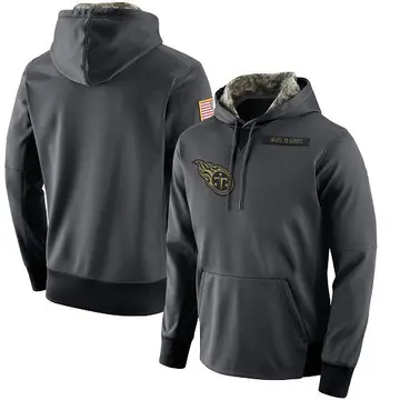 Anthracite Men's Tennessee Titans Salute to Service Player Performance Hoodie