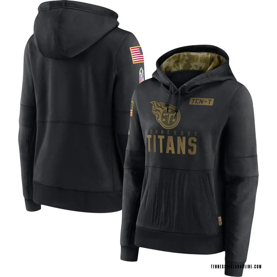 Black Women's Tennessee Titans 2020 Salute to Service Performance Pullover Hoodie