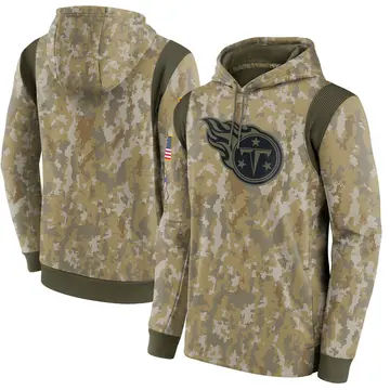 Camo Men's Tennessee Titans 2021 Salute To Service Therma Performance Pullover Hoodie