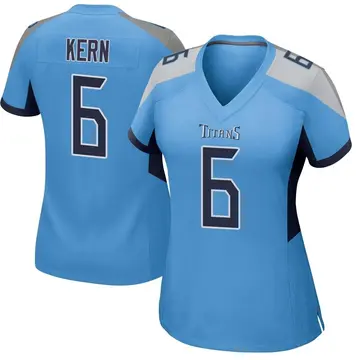 Light Blue Women's Brett Kern Tennessee Titans Game Jersey