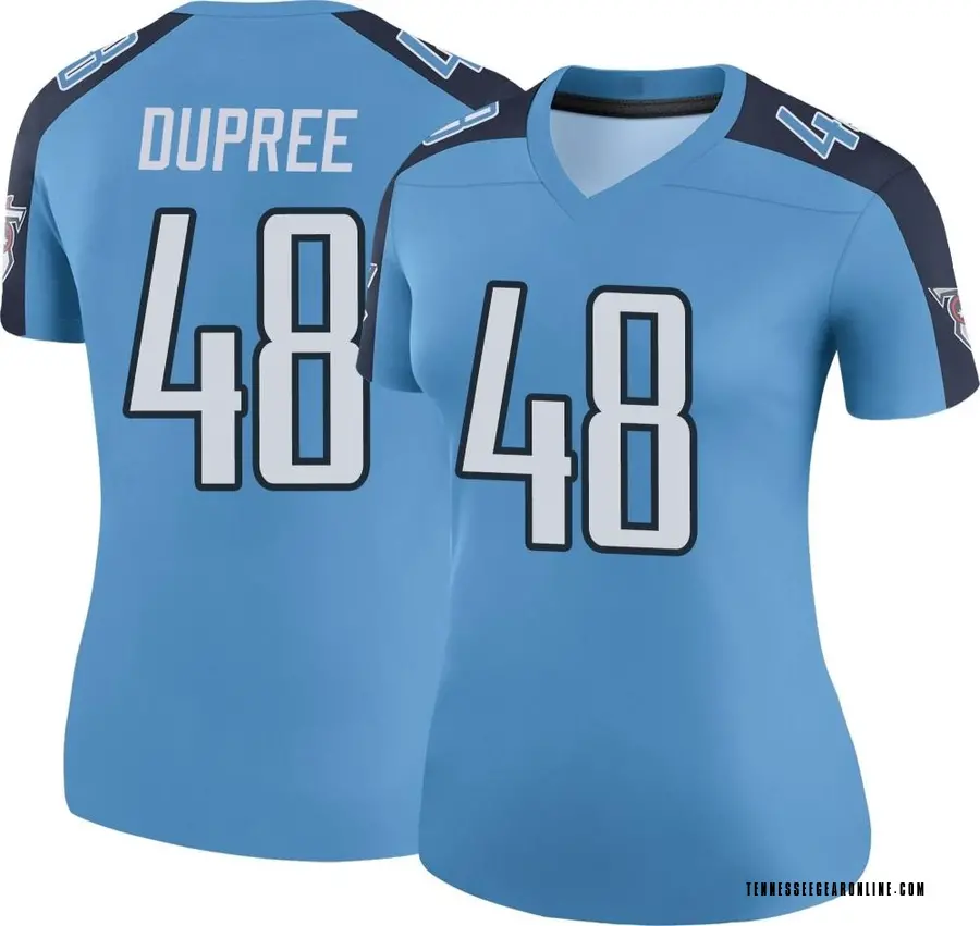 Light Blue Women's Bud Dupree Tennessee Titans Legend Color Rush Jersey