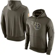 Olive Men's Tennessee Titans Salute To Service KO Performance Hoodie