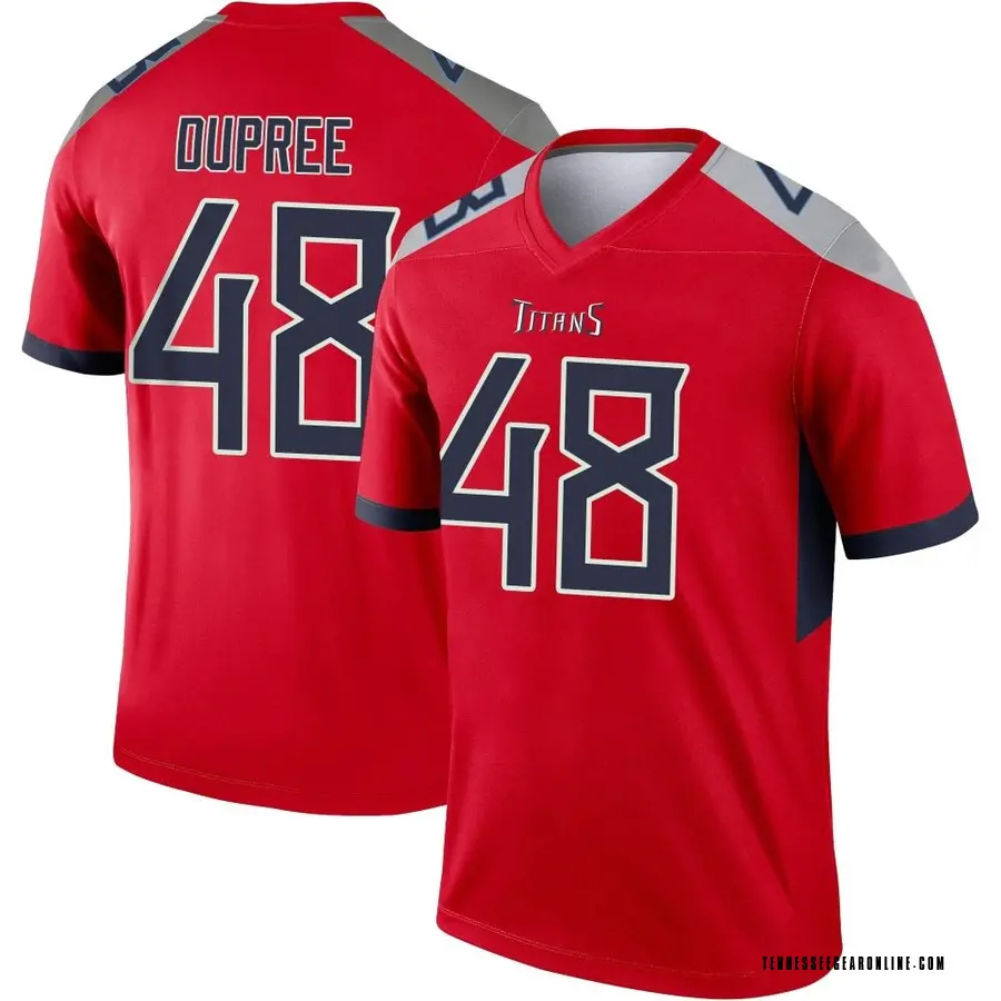 Red Youth Bud Dupree Tennessee Titans Legend Inverted Jersey