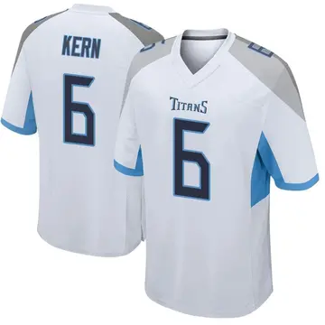 White Men's Brett Kern Tennessee Titans Game Jersey