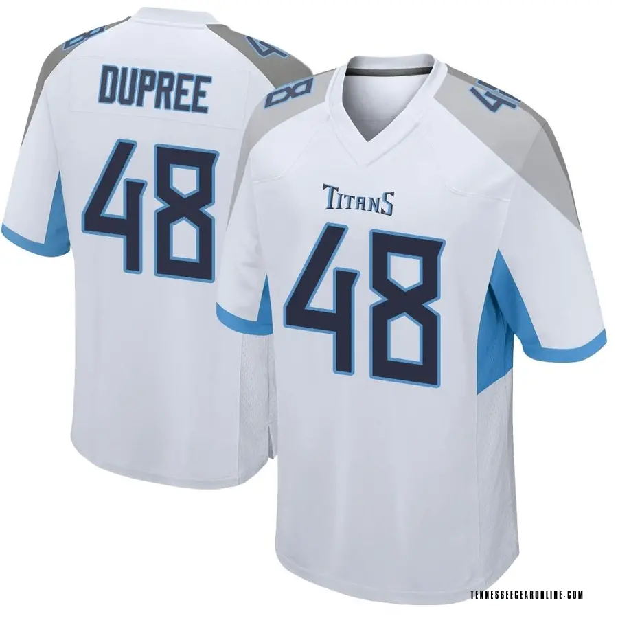 White Youth Bud Dupree Tennessee Titans Game Jersey
